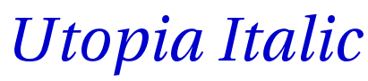 Utopia Italic الخط